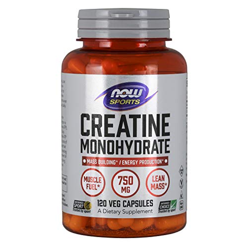 NOW Sports Nutrition, Creatine Monohydrate 750 mg, Mass Building*/Energy Production*, 120 Capsules