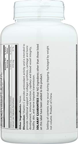 Solaray, Vitamin C Powder Non Acidic 5000mg, 8 Ounce