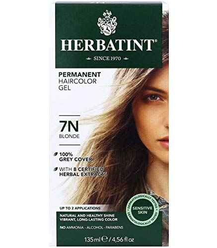 Herbatint Permanent Haircolor Gel, 7N Blonde, 4.56 Ounce