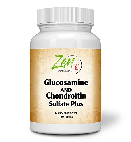 Glucosamine Chondroitin Plus - Natural Joint Pain Relief Supplements for Men and Women with Bromelain, Manganese, Potassium, Best Glucosamine Supplement for Joint Health, Cartilage & Tissue - 180 Tab