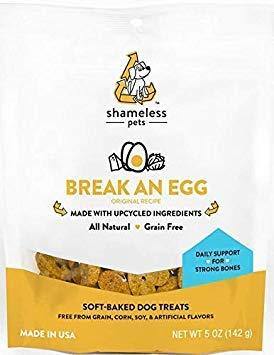 SHAMELESS PETS Natural Grain Free Dog Treats, Egg and Cheese | Made in The USA from Upcycled Food Ingredients | 100% Natural, Grain Free, and Superfood Infused! - Vitamins Emporium