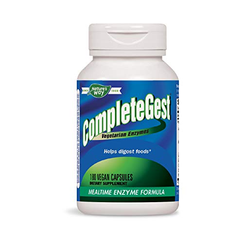 Enzymatic Therapy Nature’s Way CompleteGest Vegetarian Enzymes, Vegan, 180 Capsules (02440)
