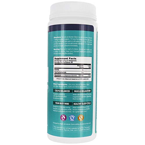KAL Calm Magnesium Anti-Stress Drink | 325mg Mag Glycinate | Calm & Relaxation Support for Body & Mind | 12.7oz, 80 Serv