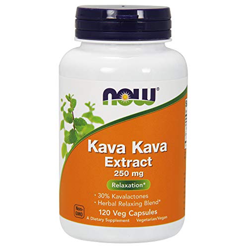 NOW Supplements, Kava Kava Extract 250 mg, 30% Kavalactones, Herbal Relaxation Blend*, 120 Veg Capsules