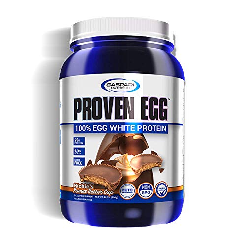 Gaspari Nutrition Proven Egg | 100% Egg White Protein | 25g Protein Powder | Dairy Free (Peanut Butter Cup)