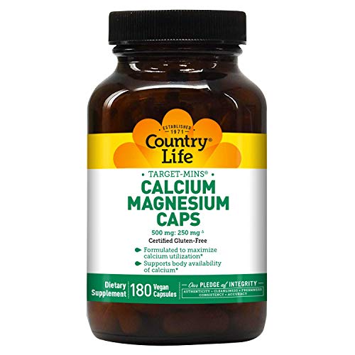 Country Life Target-Mins, Calcium-Magnesium Caps, 180-Count