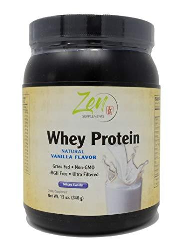 Zen Supplements - Whey Protein 19g Per Serving Keto Friendly - Vanilla 12 Oz-Powder