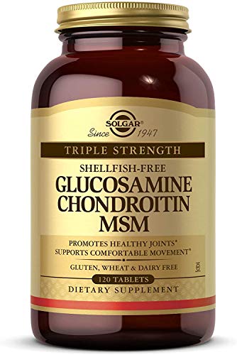 Solgar Triple Strength Glucosamine Chondroitin MSM, 120 Tablets