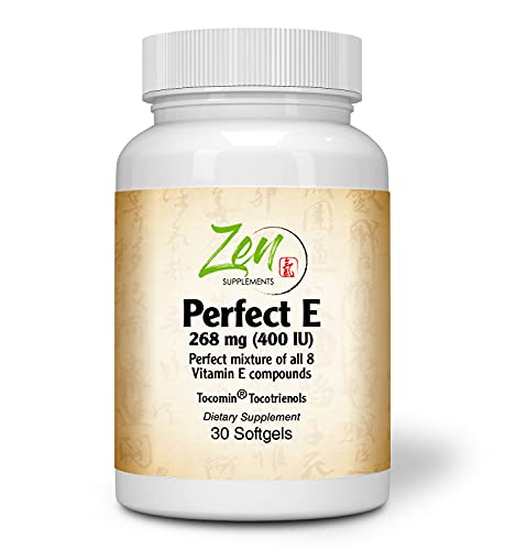 Full Spectrum Perfect-E - Vitamin E Complex with Mixed Tocopherols and Tocotrienols - Non-GMO Complete E Vitamin - 30 Softgels