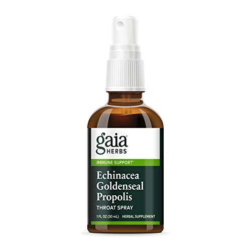 Gaia Herbs, Echinacea Goldenseal Propolis Throat Spray, Herbal Supplement  Supports Healthy Immune Response 1-Ounce (Pack of 2)