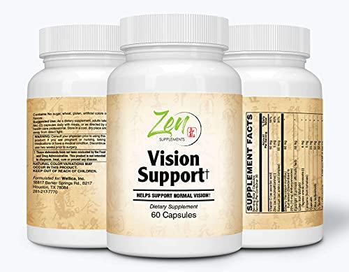 Vision Support - Best Eye Health & Vision Vitamins with Lutein, Bilberry, Eyebright & Carotenoids Powerful Supplement for Eye Health & Antioxidant Support 60 Caps