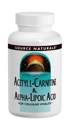 Source Naturals Acetyl L-Carnitine & Alpha-Lipoic Acid 650mg - 120 Tablets