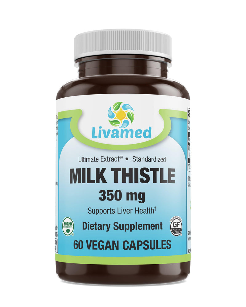 Livamed - Milk Thistle 350 mg Veg Caps 60 Count - Vitamins Emporium