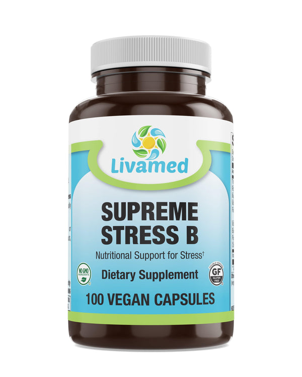 Livamed - Supreme Stress B Veg Caps 100 Count - Vitamins Emporium