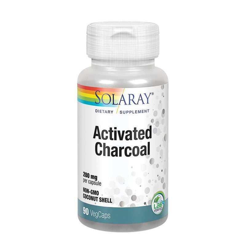 Solaray Activated Charcoal Capsules, 280 mg, 90 Count - Vitamins Emporium