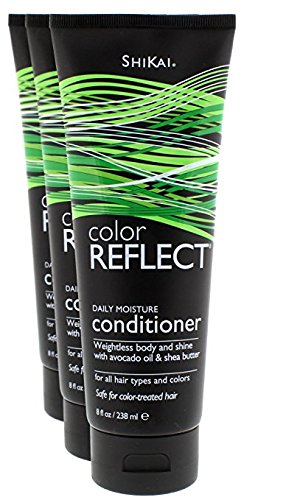 Shikai - Color Reflect Daily Moisture Conditioner, Enhances and Protects Color Treated Hair (Unscented, 8 Ounces, Pack of 3)