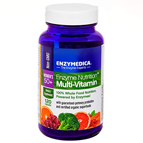 Enzymedica, Enzyme Nutrition Women's 50+ Multivitamin, Supports Immune and Heart Health, 120 Capsules