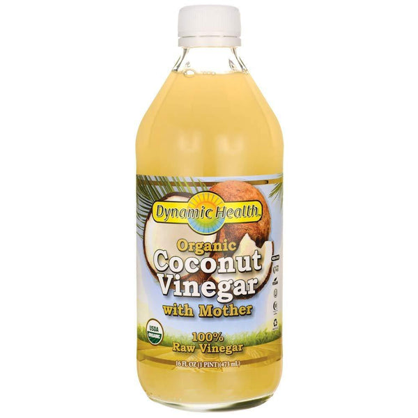Coconut Vinegar w/Mother Certified Organic Dynamic Health 16 oz Liquid - Vitamins Emporium