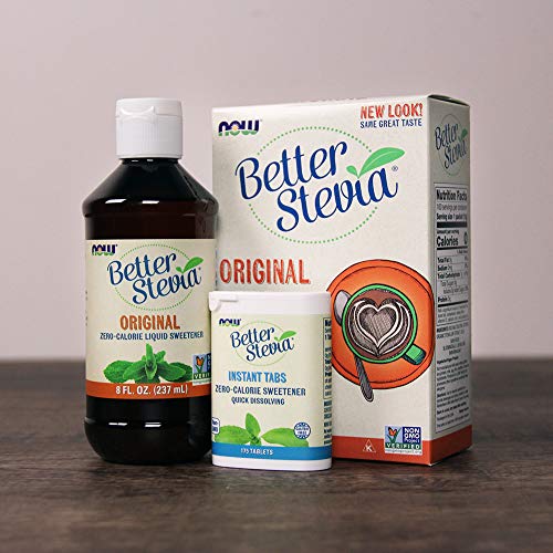 NOW Foods Better Stevia Original Liquid Extract, 8 Ounce Bottle (Pack of 2)
