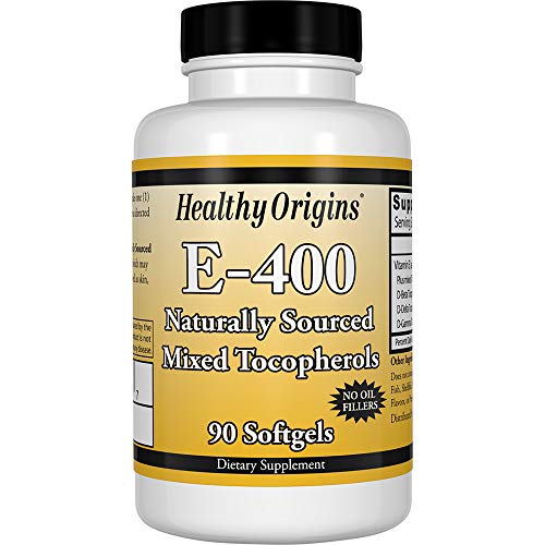 Healthy Origins Vitamin E - 400 LU Natural Mixed Toco Gels, 90 Count