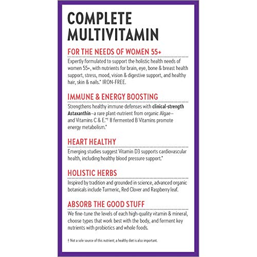 New Chapter Multivitamin for Women 50 Plus + Immune Support - Every Woman's One Daily 55+ with Fermented Probiotics + Whole Foods + Astaxanthin + Organic Non-GMO Ingredients - 72 ct