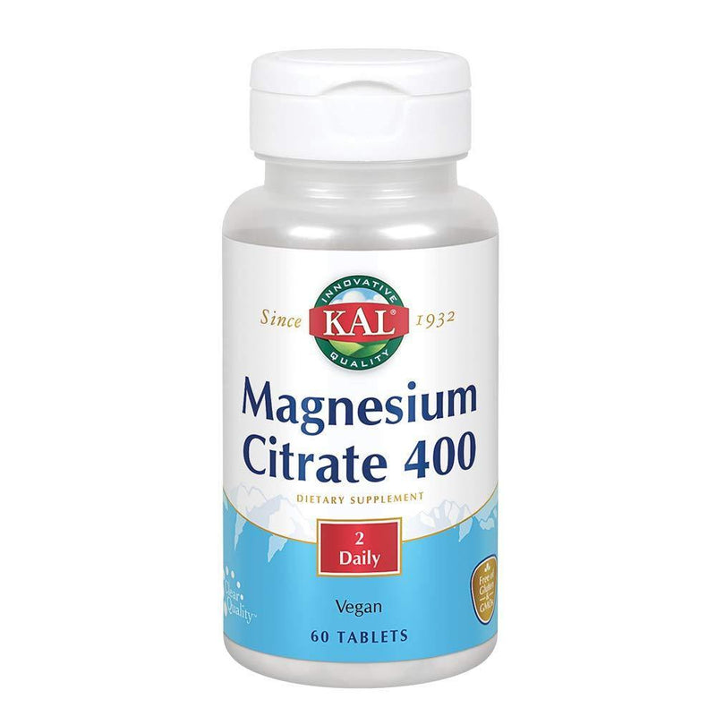 KAL 400 Mg Magnesium Tablets, Citrate, 60 Count - Vitamins Emporium