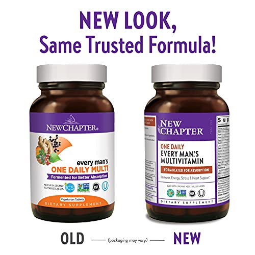 New Chapter Men’s Multivitamin + Immune Support – Every Man’s One Daily with Fermented Nutrients - 96 ct