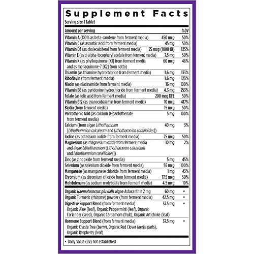 New Chapter Multivitamin for Women 50 Plus + Immune Support - Every Woman's One Daily 55+ with Fermented Probiotics + Whole Foods + Astaxanthin + Organic Non-GMO Ingredients - 72 ct