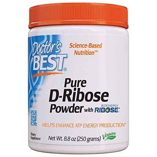 Doctor's Best D-Ribose with Bioenergy Ribose, Non-GMO, Vegan, Gluten Free, Energy Enhancement, 250g