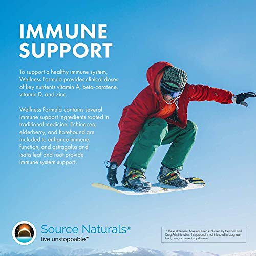 Source Naturals Wellness Formula Bio-Aligned Vitamins & Herbal Defense - Immune System Support Supplement & Immunity Booster - 180 Tablets