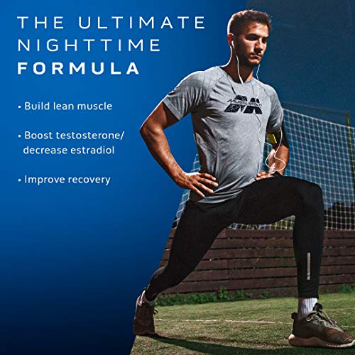 Muscle Builder PM | MuscleTech Nighttime Post Workout Recovery Formula | Testosterone Booster for Men + Enhance Strength & Lean Muscle | 5mg Melatonin Sleep Supplement | Decrease Estradiol | 90 Count
