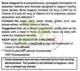 Complete Bone Strength Support - Best Bone Supplement with Vitamin D, Vitamin K, Calcium, Magnesium, Boron, Best Calcium Supplements for Bone Density & Strength - Non-GMO & Gluten Free - 120 Tabs