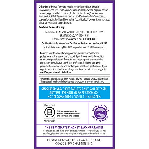 New Chapter Perfect Calm Multivitamin for Stress + Mood Support with B Vitamins + Holy + Lemon Balm + Organic Non-GMO Ingredients, Basil, 144 Count (Pack of 1)