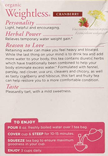 Traditional Medicinals Tea Weightless Cranberry, 16 Bags