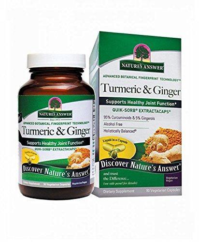 Nature's Answer Extracaps Turmeric and Ginger Vegetarian Capsules, 90-Count - Vitamins Emporium