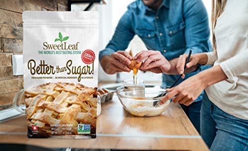 SweetLeaf Organic Better Than Sugar! Stevia Blend for Baking Granular Sweetener, 14 Oz
