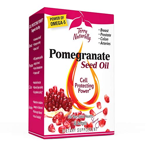 Terry Naturally Pomegranate Seed Oil - 60 Softgels - Antioxidant Support Supplement with Omega-5, Promotes Breast & Prostate Health - Non-GMO, Gluten-Free - 60 Servings