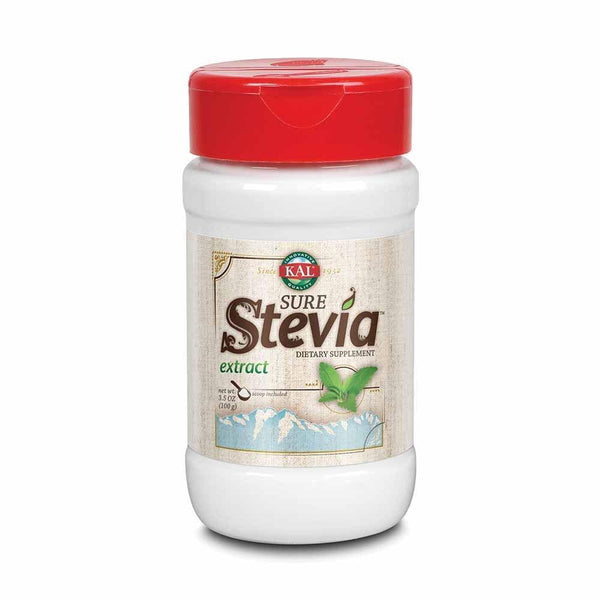 KAL Sure Stevia Extract Powder, 3.5 OZ. | Best-Tasting, Zero Calorie, Low Glycemic | 1820 Servings - Vitamins Emporium