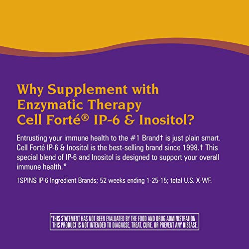 Nature's Way Cell Forte IP6 Inositol Supplement, GlutenFree Vegetarian Capsules, Unflavored, 240 Count