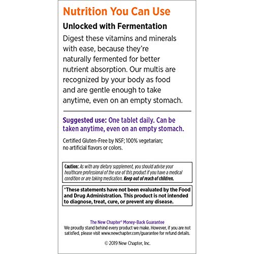 New Chapter Men’s Multivitamin + Immune Support – Every Man’s One Daily with Fermented Nutrients - 96 ct