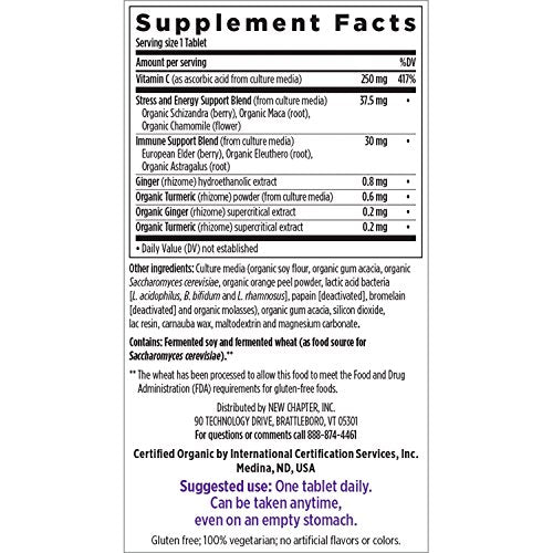 Vitamin C for Immune Support – New Chapter Activated C Food Complex + Organic Non-GMO Ingredients - 180 ct