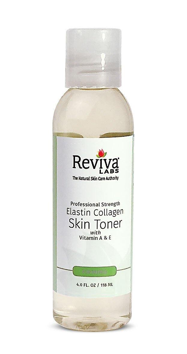Reviva Labs Elastin Collagen Skin Toner with Vitamin A & E, 4 ounce - Vitamins Emporium