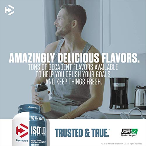 Dymatize ISO100 Hydrolyzed Protein Powder, 100% Whey Isolate Protein, 25g of Protein, 5.5g BCAAs, Gluten Free, Fast Absorbing, Easy Digesting, Fruity Pebbles, 3 Pound