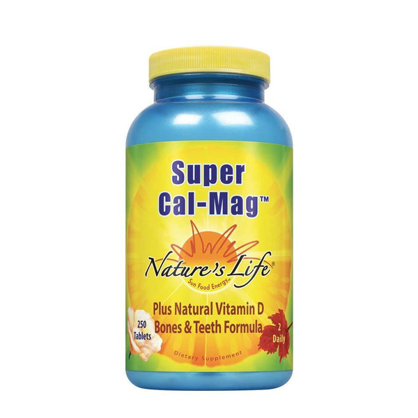 Nature's Life Super Cal Mag 1000mg of Calcium & 500mg of Magnesium with Vitamin D-2 ,250 Vegetarian Tablets - Vitamins Emporium