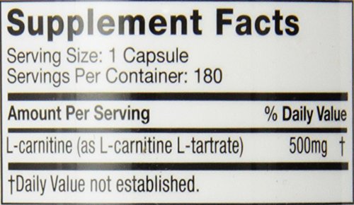 MuscleTech L-Carnitine Supplement, 500mg Acetly-L-Carnitine, Post Workout & Muscle Recovery, 180 Servings (Packaging may vary)