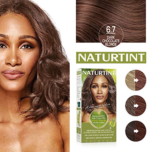 Naturtint Permanent Hair Color 6.7 Dark Chocolate Blonde (Pack of 1), Ammonia Free, Vegan, Cruelty Free, up to 100% Gray Coverage, Long Lasting Results