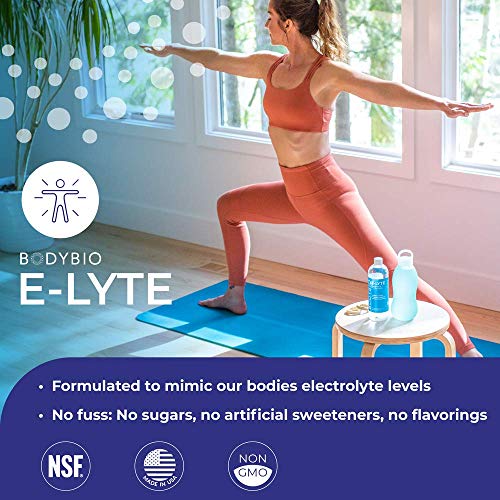 BodyBio - E-Lyte, Liquid Electrolyte - Sodium, Magnesium & Potassium for Rapid Natural Hydration - No Sugar or Additives - Keto Friendly Electrolyte for Rapid Dehydration Recovery - 16oz