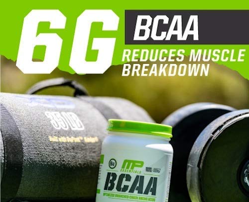 MusclePharm Essentials BCAA Powder, Post-Workout Recovery Drink, Lemon Lime, 60 Servings