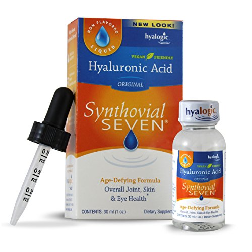 Hyalogic Synthovial Seven Hyaluronic Acid Liquid - HA Joint Support - Vegan - 1 oz