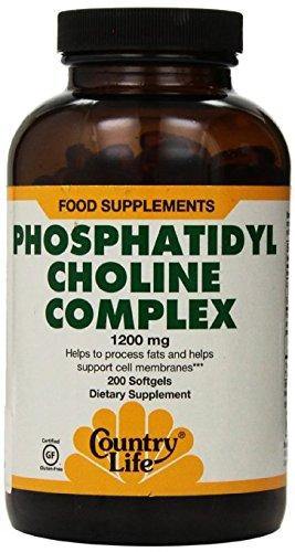 Country Life - Phosphatidyl Choline Complex, 1200 mg - 200 Softgels - Vitamins Emporium